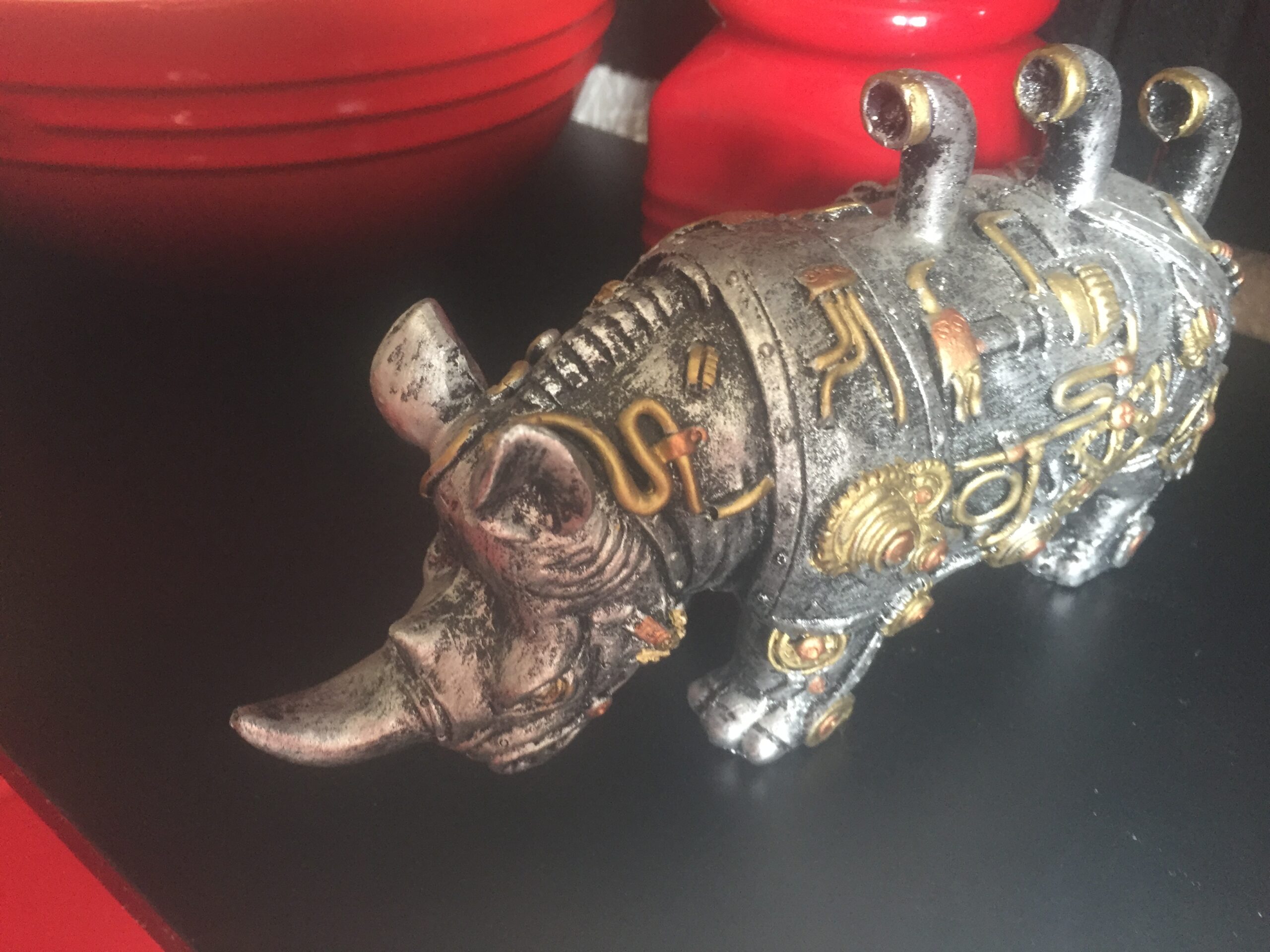 Steampunk Næsehorn Figur